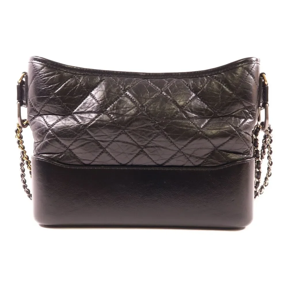 ✨🛍️ Chanel Small Black Quilted Leather Gabrielle Hobo Bag